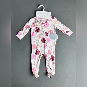 NWT Milkberry Baby Girl Bamboo 2-pc Set Size 0-3 Months